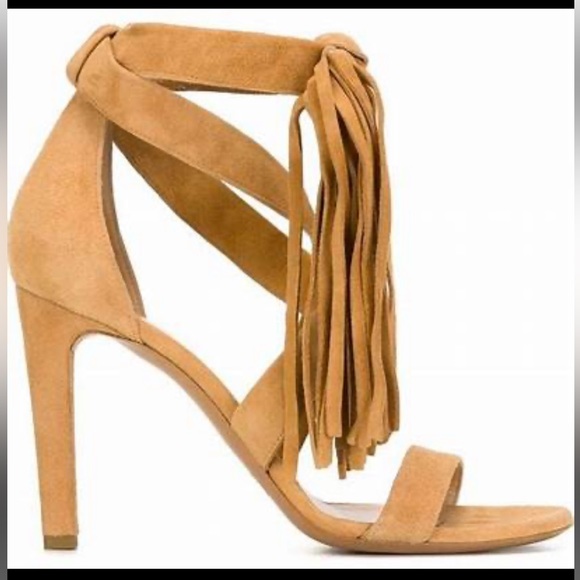 Chloe suede fringe  sandal - Picture 3 of 9